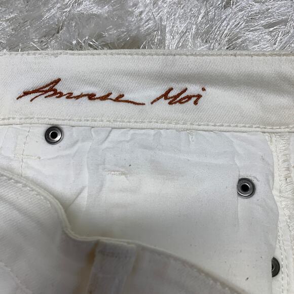 Amuse Society White Skinny Jeans Button Fly Sz 26 - Picture 8 of 10